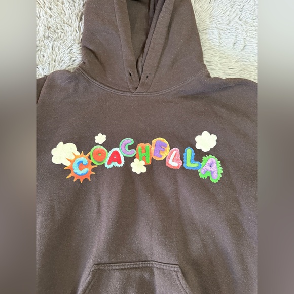 Coachella Valley Music & Arts Festival 2023 Hoodie Brown Graphic Pullover Size S - Picture 2 of 8